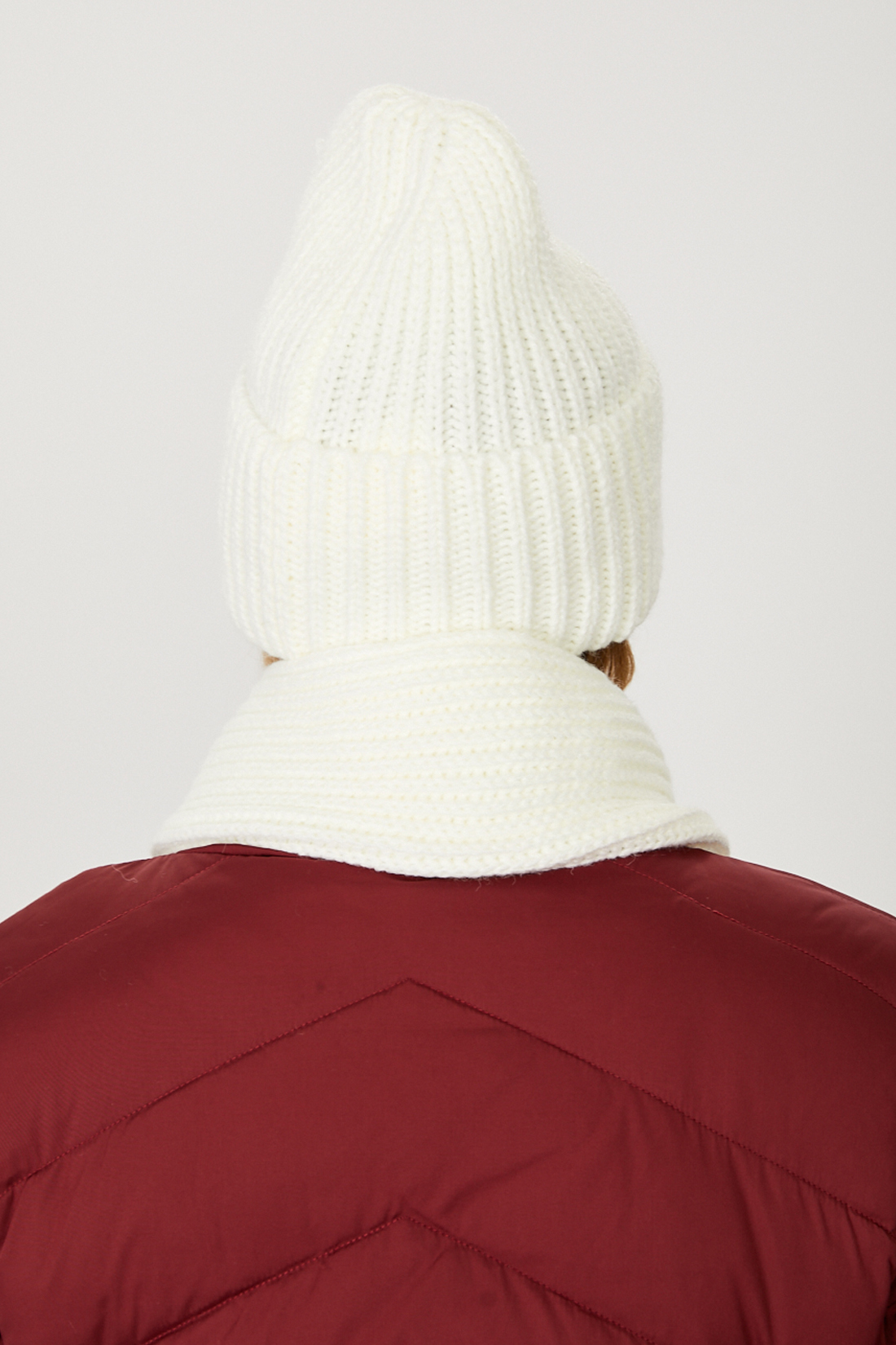 Комплект (шапка+шарф или шапка+1) (арт. baon B341537), размер Б/р 56, цвет белый Комплект (шапка+шарф или шапка+1) (арт. baon B341537) - фото 2