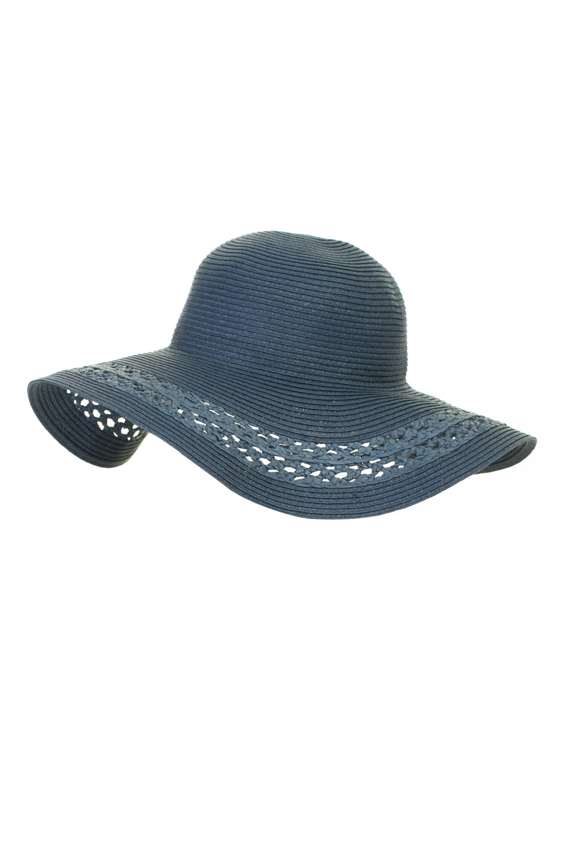 Широкополая шляпа с узором (арт. baon B347003), размер 54-56, цвет синий