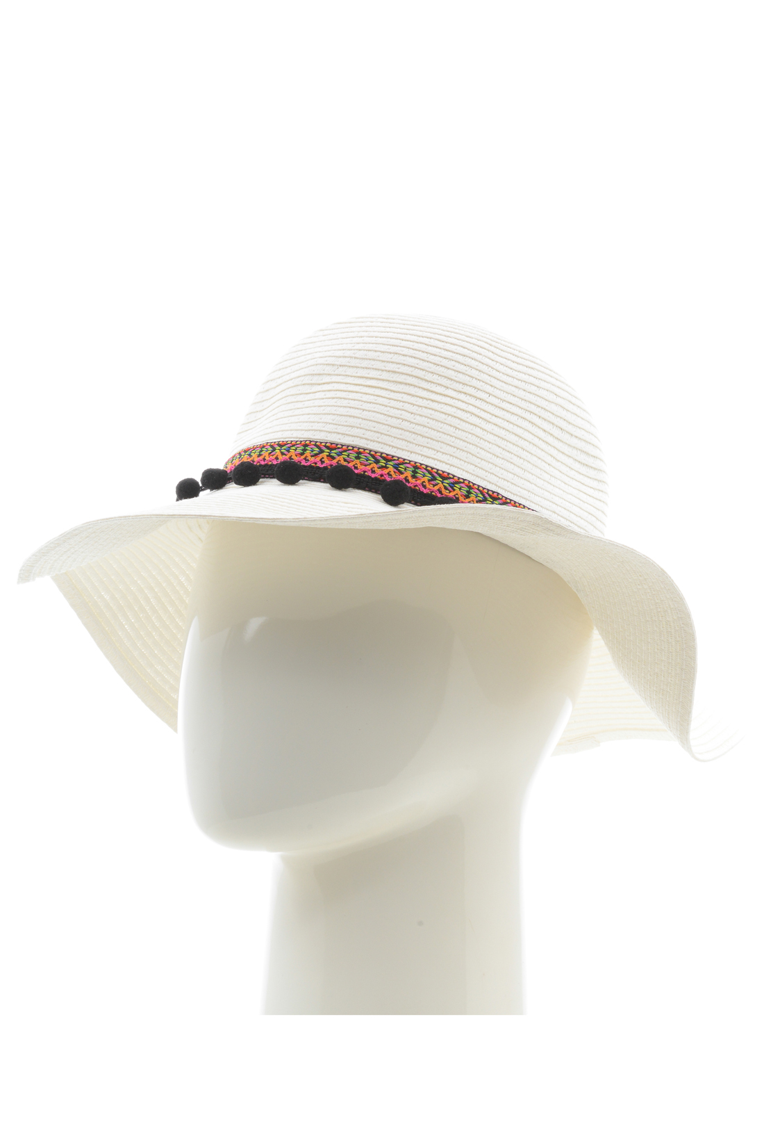 Шляпа с каймой (арт. baon B348001), размер Б/р 56, цвет белый Шляпа с каймой (арт. baon B348001) - фото 1