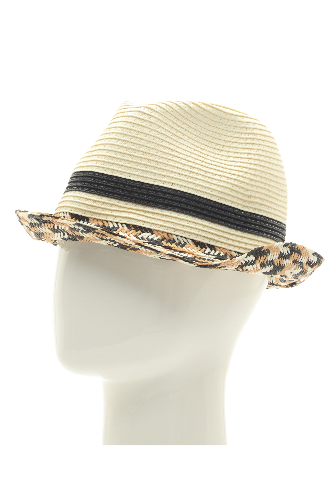 Шляпа с узором (арт. baon B348004), размер Б/р 56, цвет белый Шляпа с узором (арт. baon B348004) - фото 1
