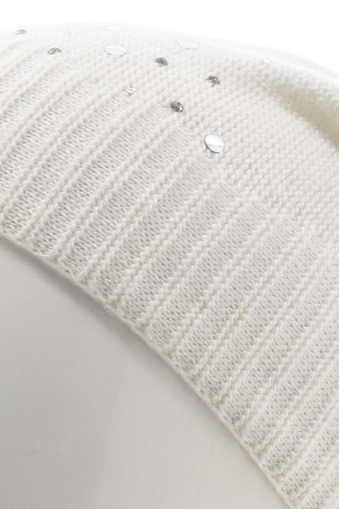 Полушерстяная шапка со стразами (арт. baon B348576), размер Б/р 56, цвет белый Полушерстяная шапка со стразами (арт. baon B348576) - фото 7