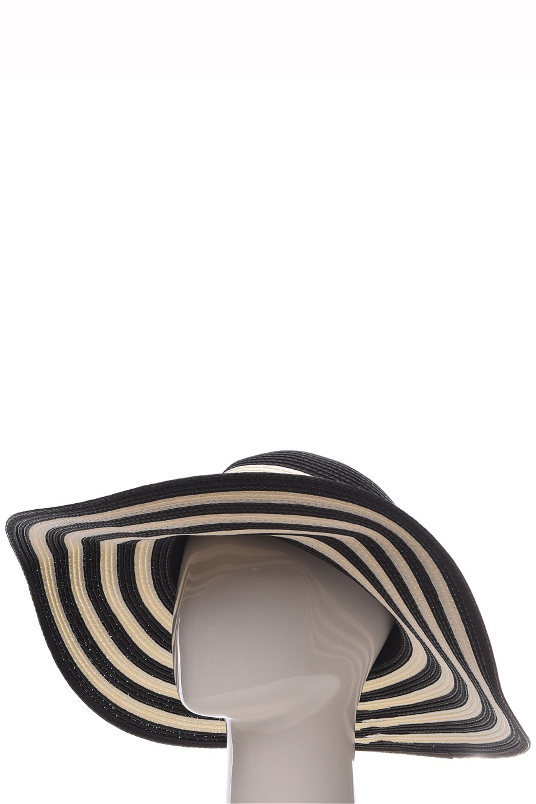 Шляпа с чёрно-белыми полосками (арт. baon B349001), размер Б/р 56, цвет черный