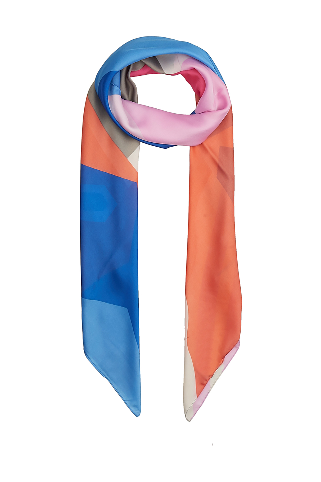 Яркий шёлковый шарф (арт. baon B358046), размер Без/раз, цвет multicolor#многоцветный