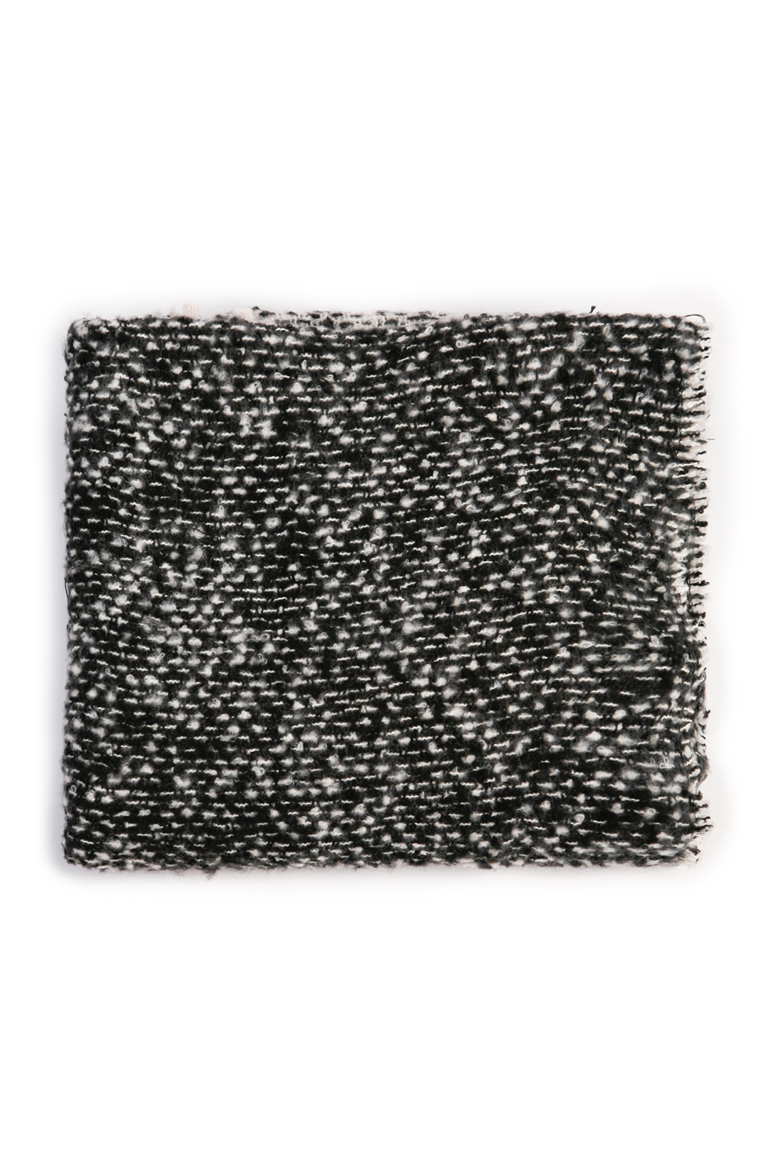 Чёрно-белый шарф с бахромой (арт. baon B358511), размер Без/раз, цвет серый