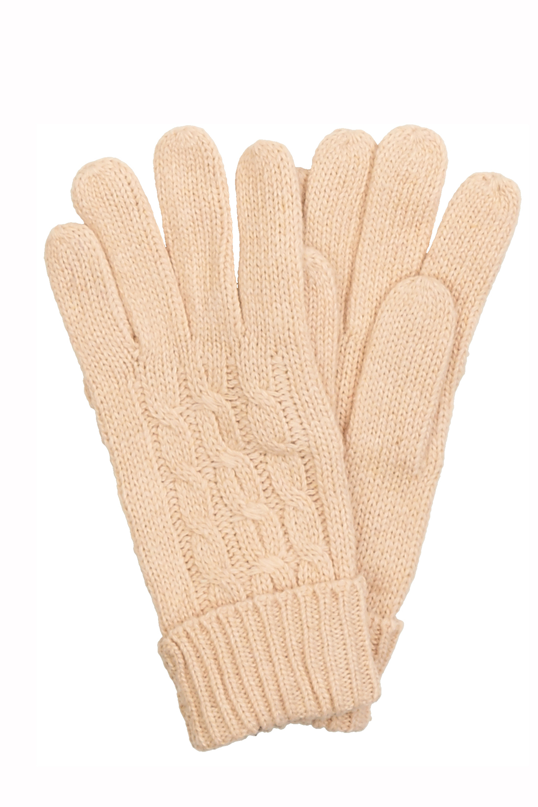 Перчатки с косами (арт. baon B368507), размер Без/раз, цвет ashwood melange#бежевый