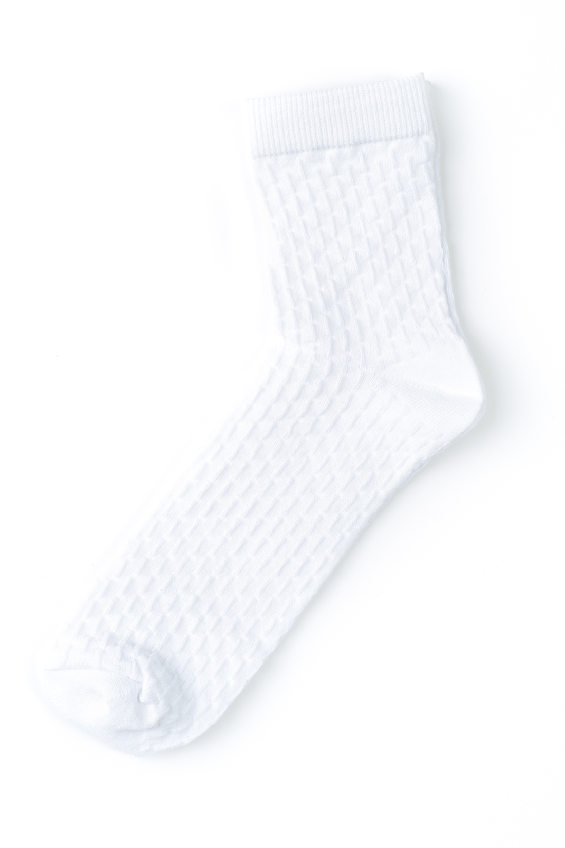 Белые носки с узором (арт. baon B397017), размер 35/37, цвет белый