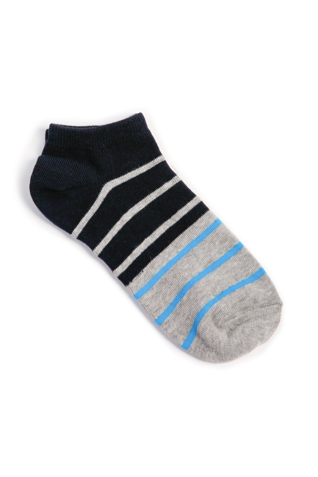 Низкие носки с полосками (арт. baon B398503), размер 38/40, цвет серый