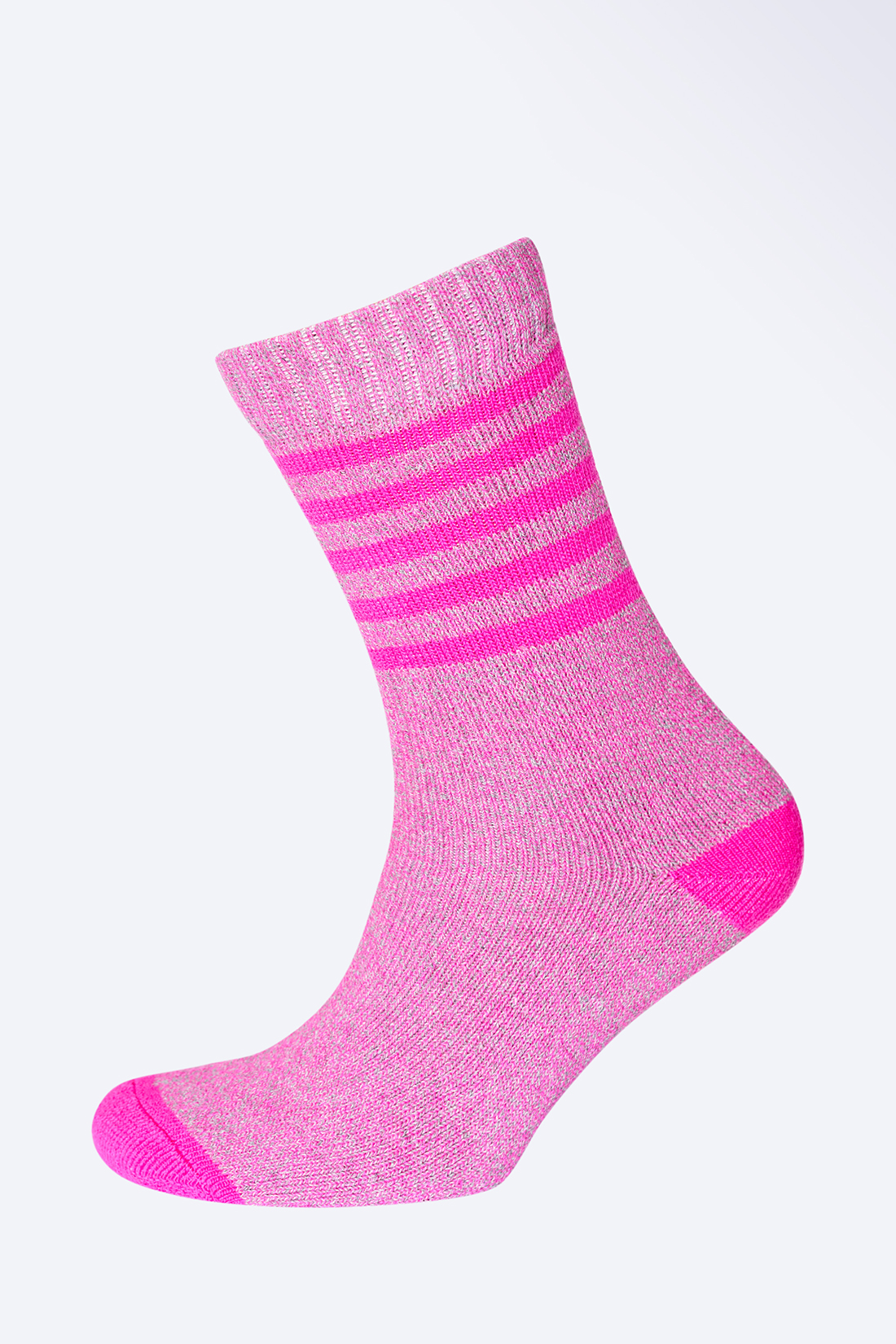 Махровые носки с полосками (арт. baon B399510), размер 35/37, цвет розовый