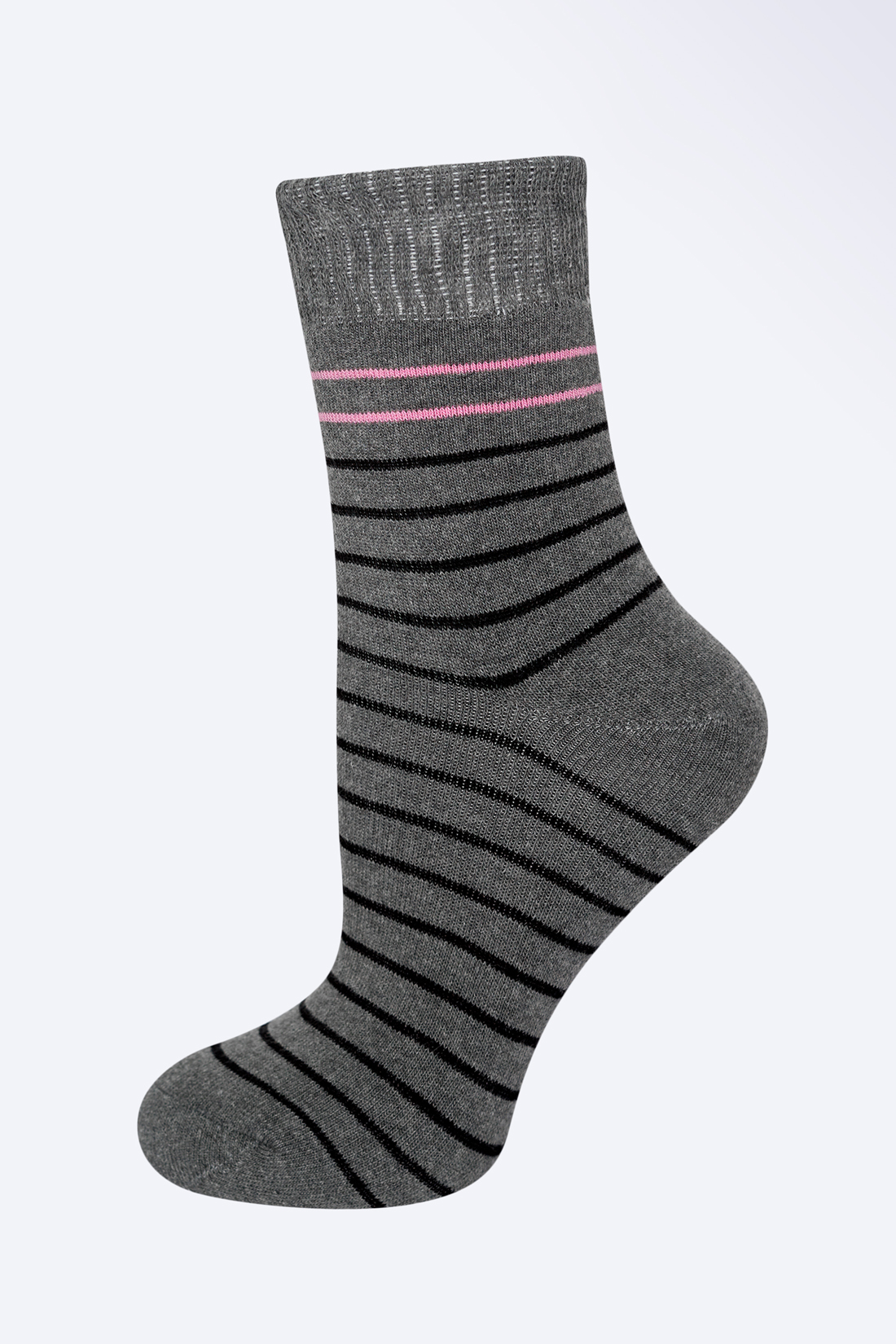 Носки с полосками (арт. baon B399524), размер 38/40, цвет zircon melange#серый Носки с полосками (арт. baon B399524) - фото 1