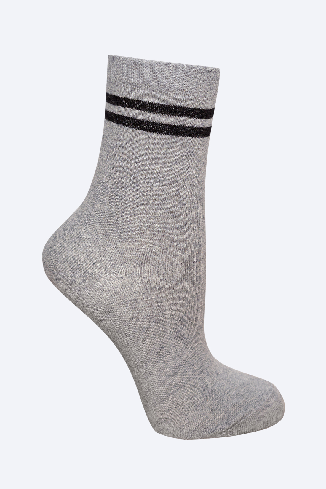 Носки с чёрными полосками (арт. baon B399525), размер 38/40, цвет zircon melange#серый Носки с чёрными полосками (арт. baon B399525) - фото 1