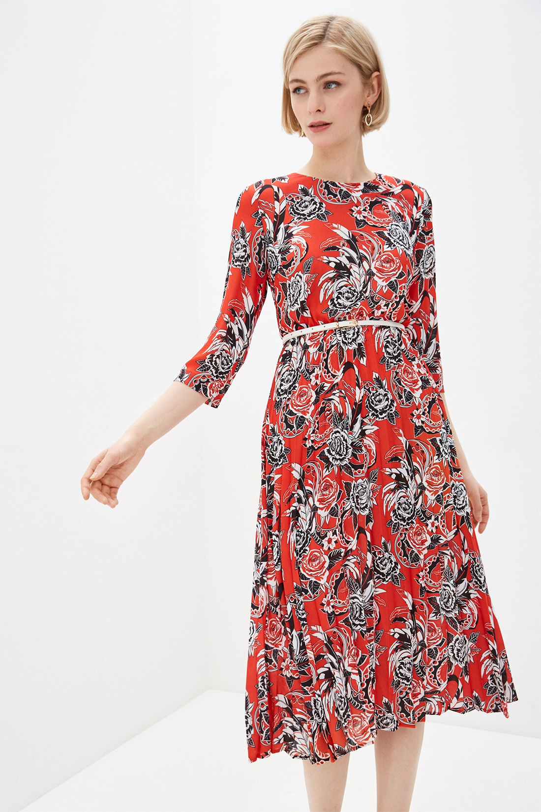 Платье с цветочным узором (арт. baon B450010), размер M Платье с цветочным узором (арт. baon B450010) - фото 4