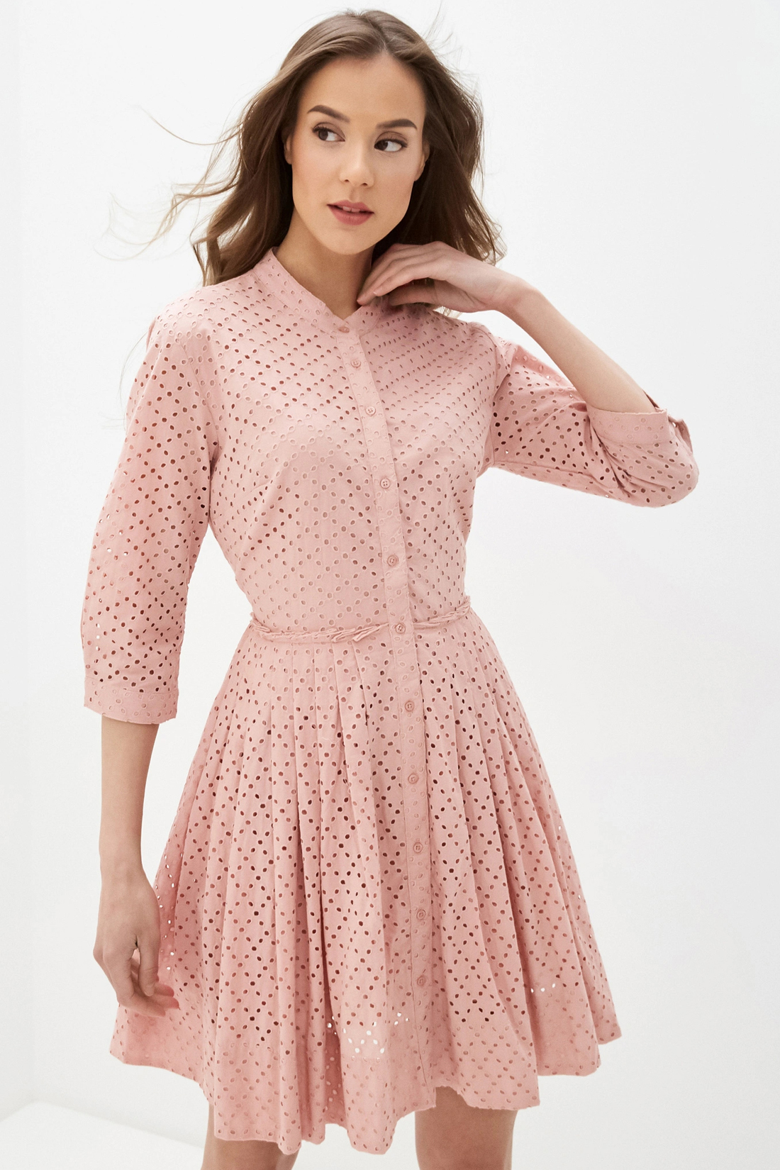 Платье (арт. baon B450043), размер XL, цвет розовый Платье (арт. baon B450043) - фото 4
