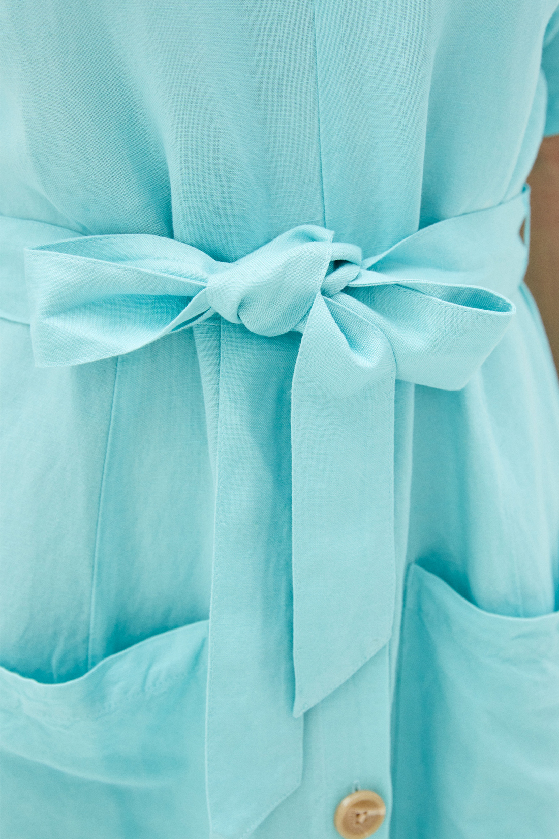 Платье (арт. baon B450056), размер L, цвет голубой Платье (арт. baon B450056) - фото 3