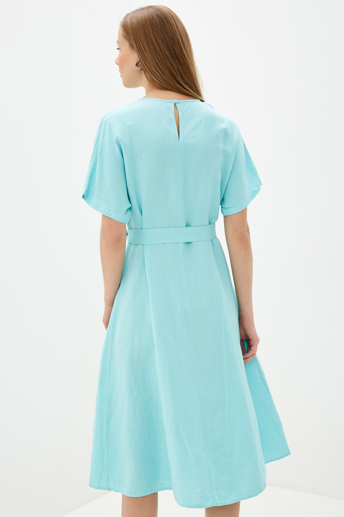 Платье (арт. baon B450056), размер L, цвет голубой Платье (арт. baon B450056) - фото 2