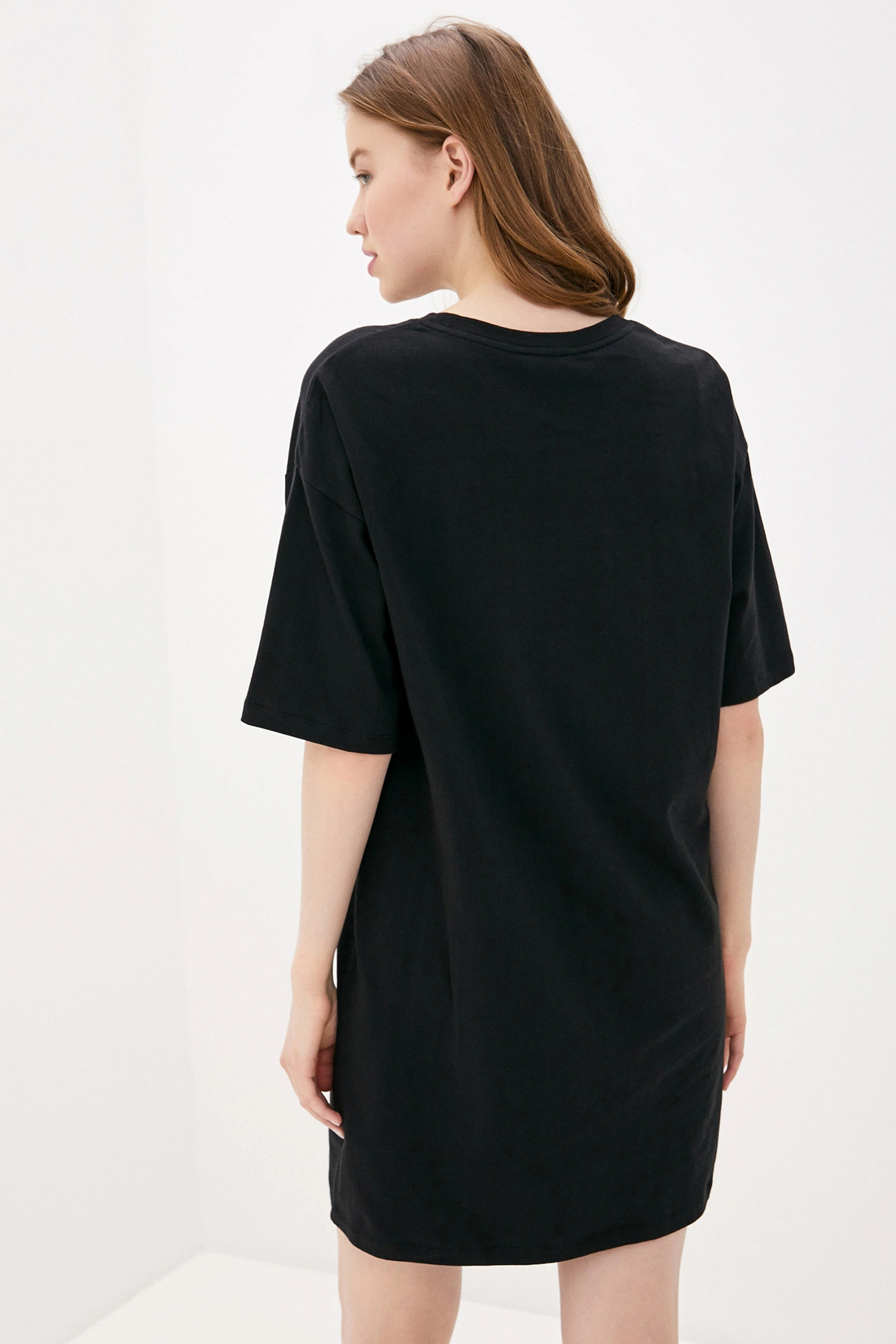 Платье-футболка с принтом (арт. baon B450062), размер XXL, цвет черный Платье-футболка с принтом (арт. baon B450062) - фото 5