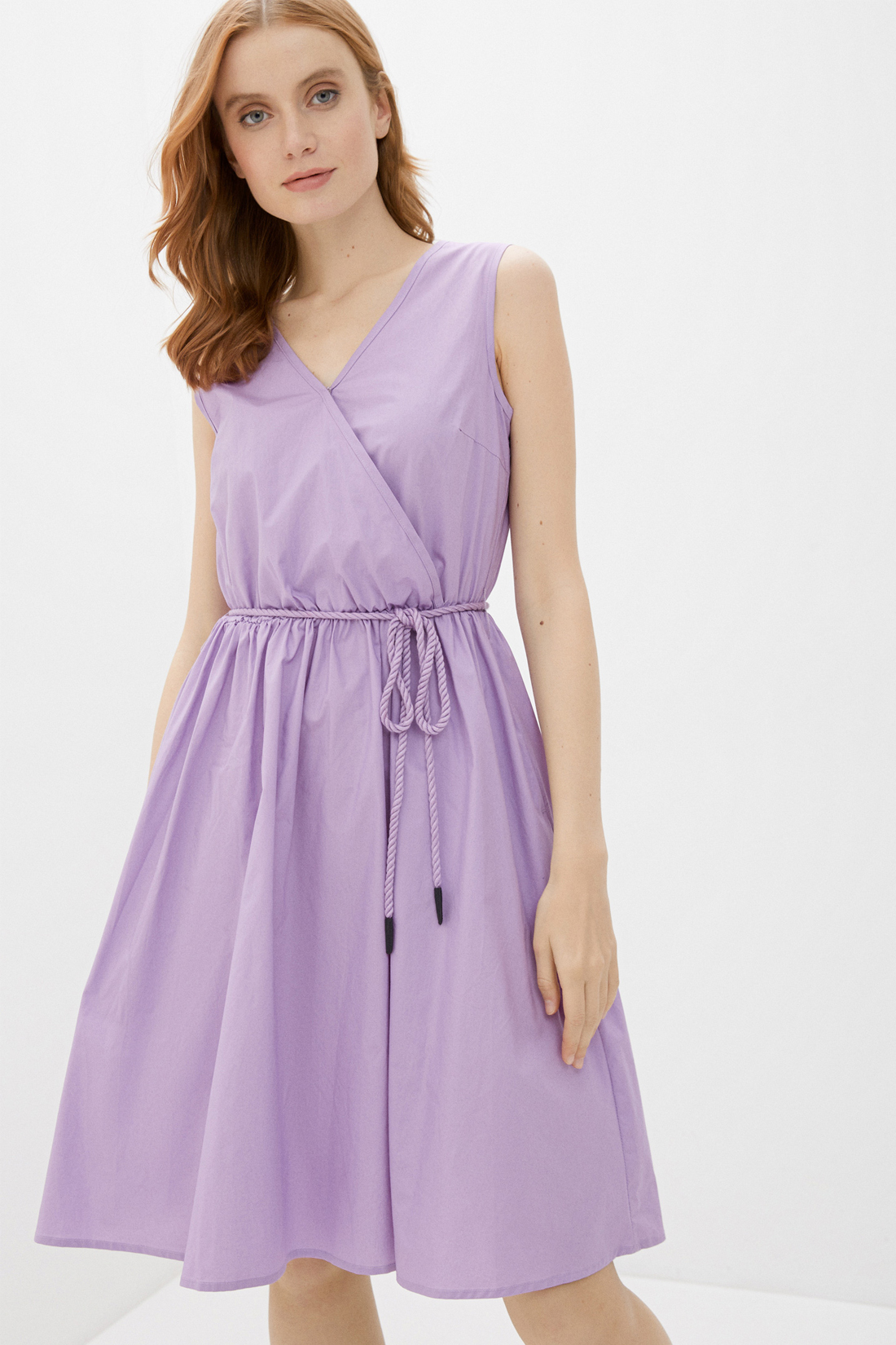 Платье (арт. baon B450063), размер L, цвет фиолетовый Платье (арт. baon B450063) - фото 4