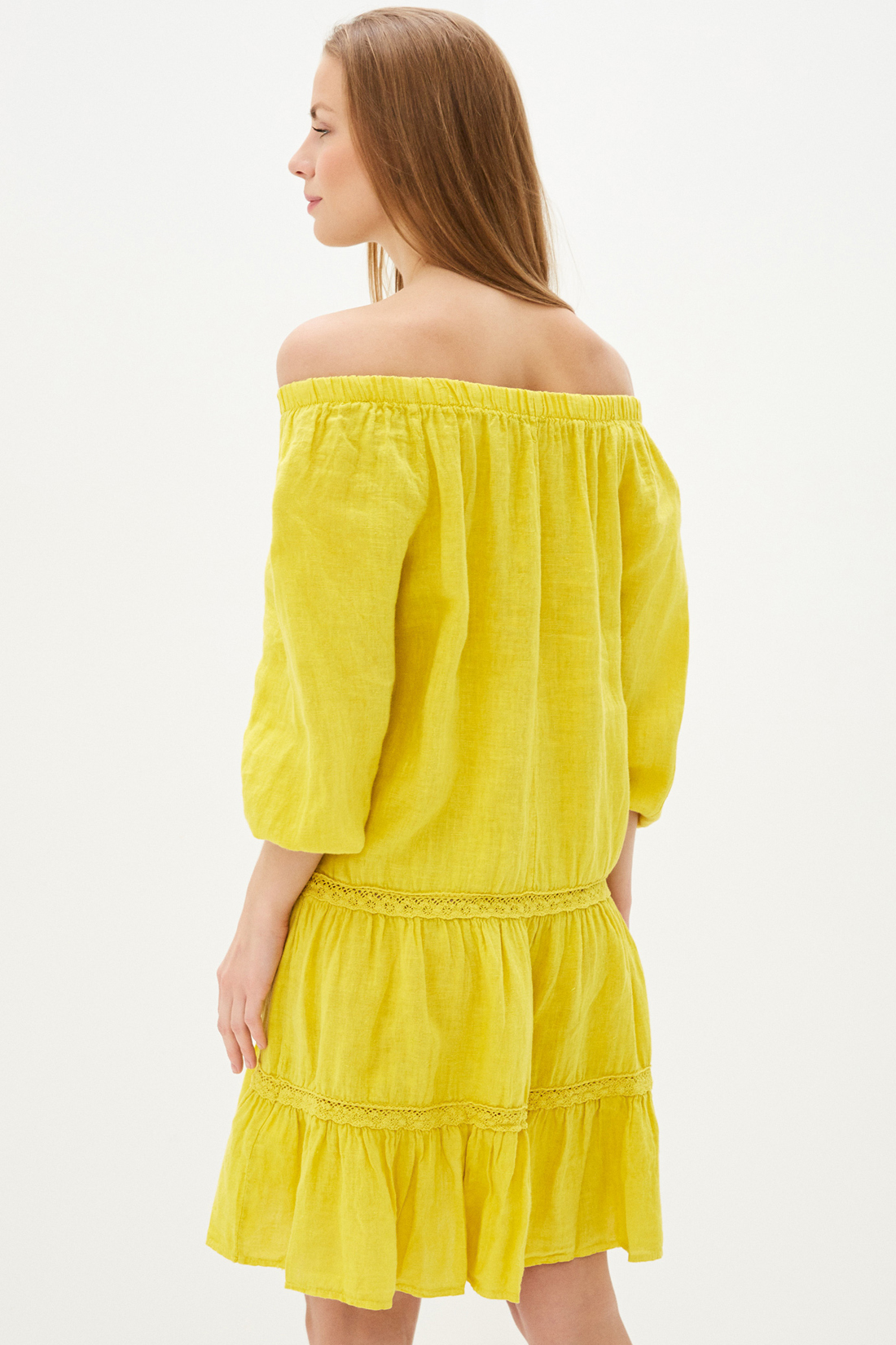Платье (арт. baon B450073), размер XL, цвет желтый Платье (арт. baon B450073) - фото 2