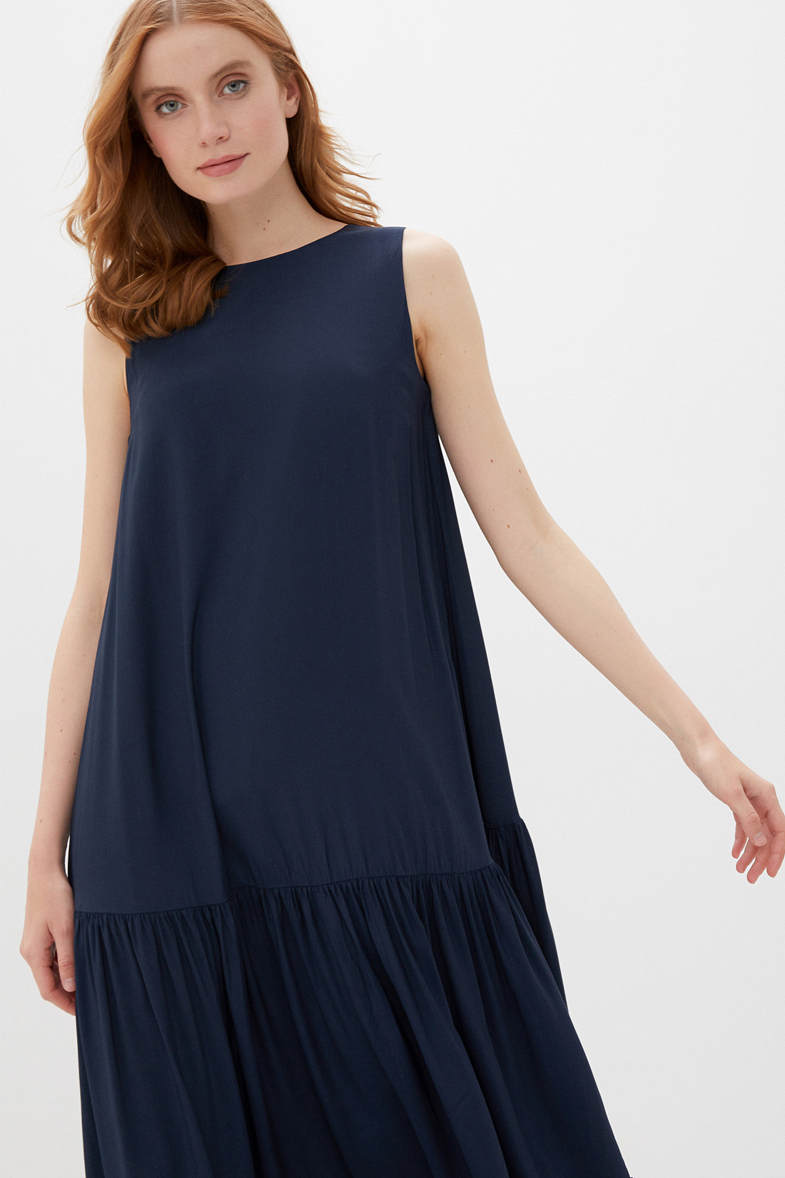 Платье (арт. baon B450094), размер M, цвет синий Платье (арт. baon B450094) - фото 4