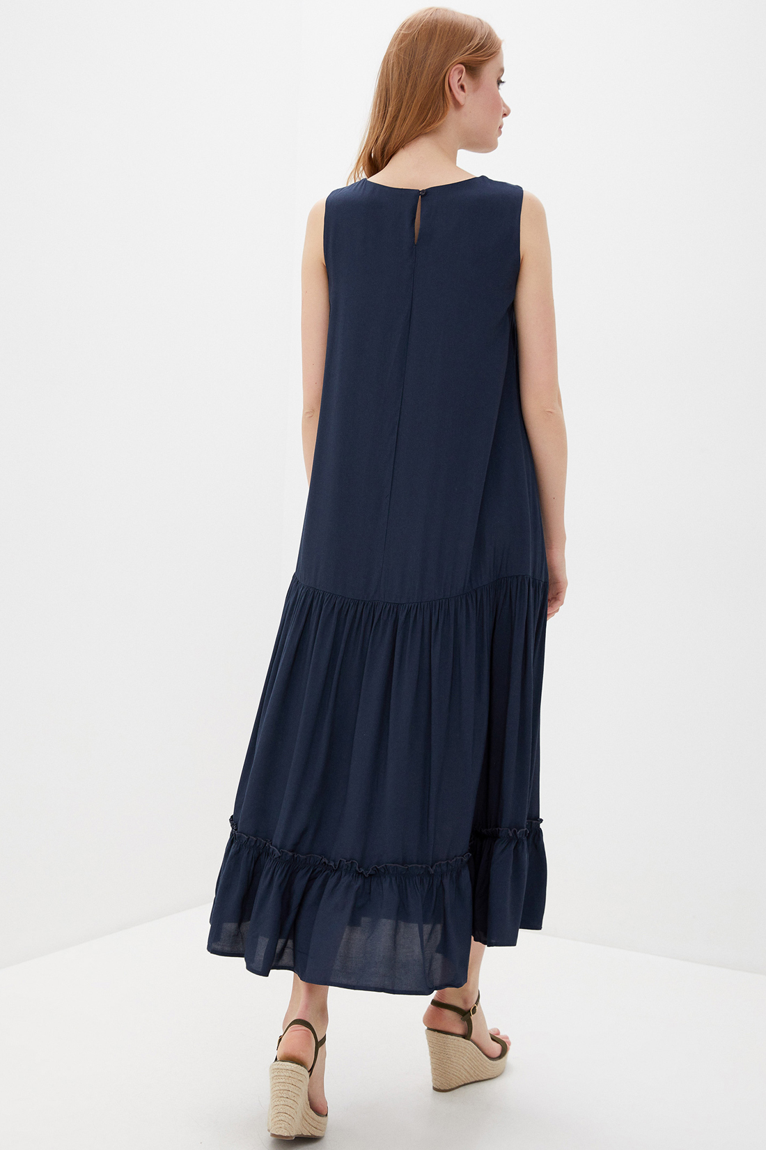 Платье (арт. baon B450094), размер M, цвет синий Платье (арт. baon B450094) - фото 2