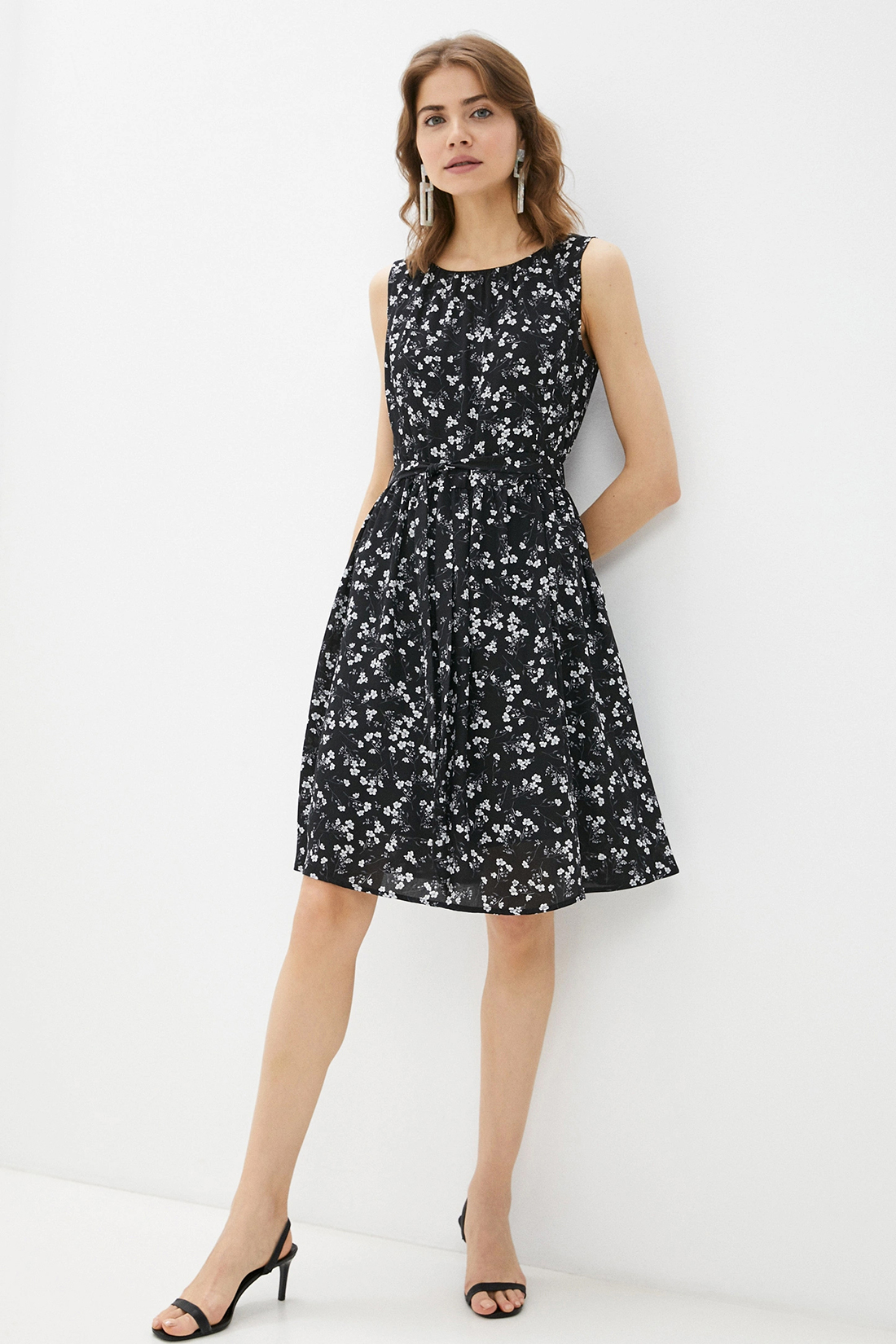 Платье (арт. baon B451037), размер M, цвет черный Платье (арт. baon B451037) - фото 1