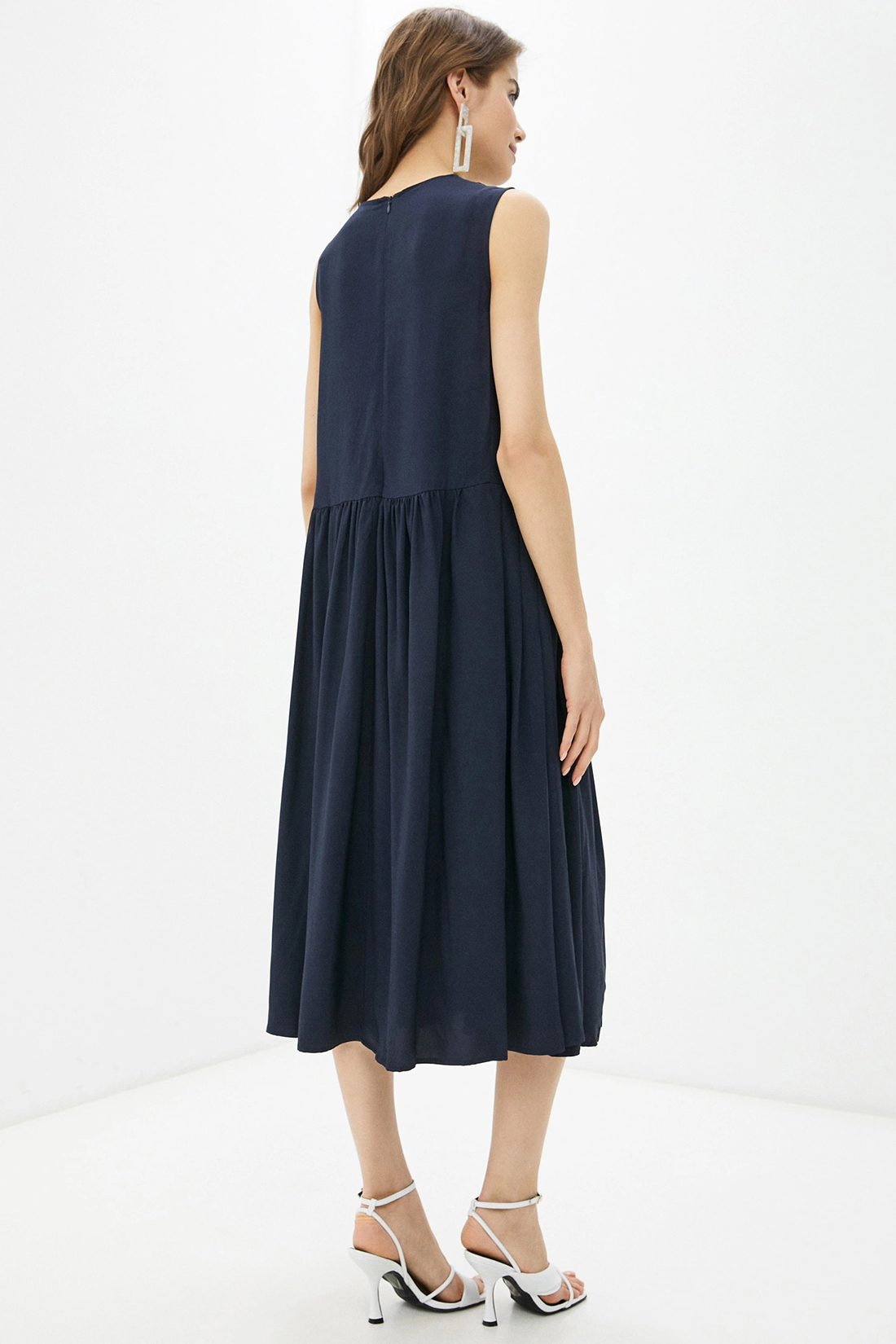 Платье (арт. baon B451071), размер XL, цвет синий Платье (арт. baon B451071) - фото 2