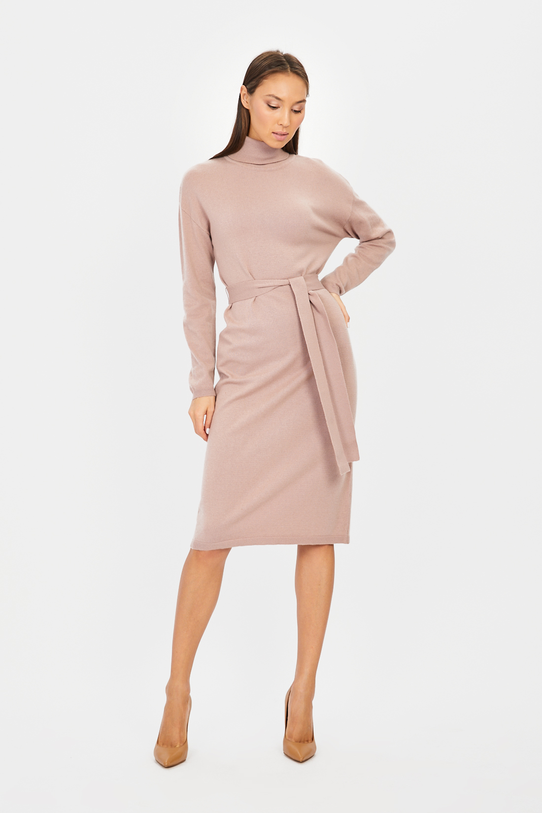 Платье (арт. baon B451505), размер L, цвет розовый Платье (арт. baon B451505) - фото 1