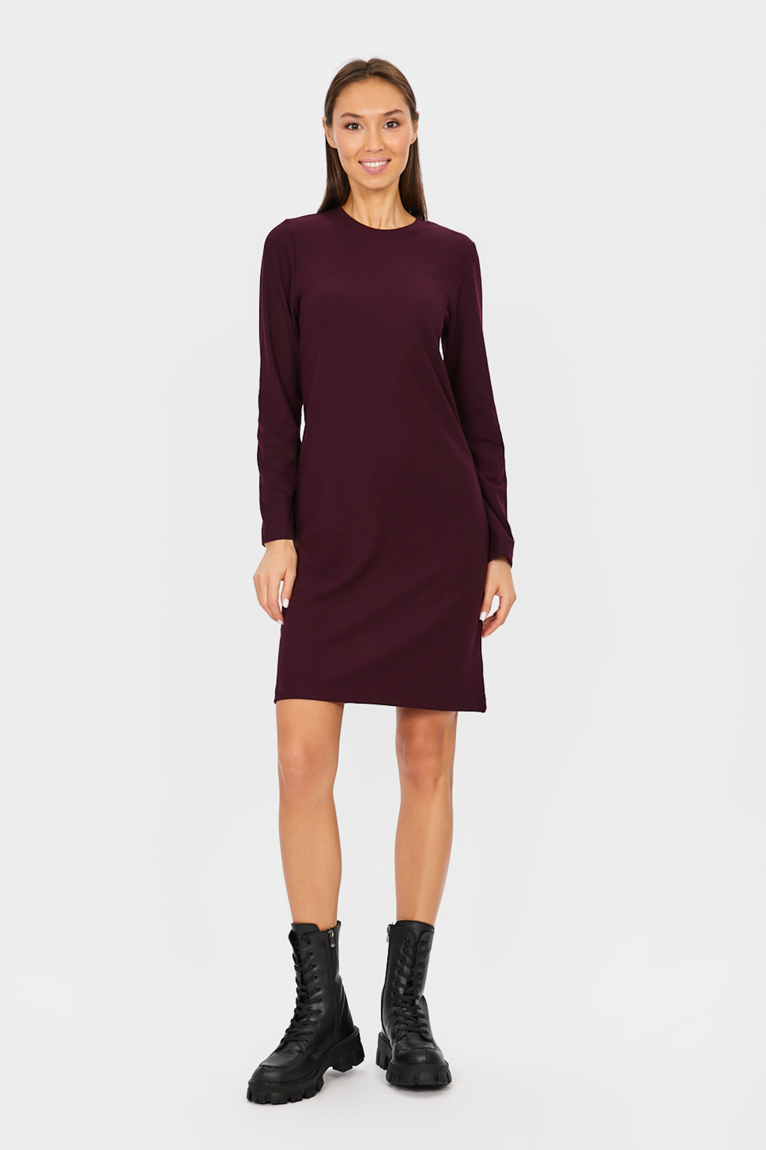Платье (арт. baon B451506), размер L, цвет фиолетовый Платье (арт. baon B451506) - фото 1