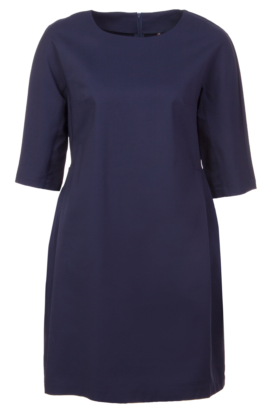 Платье оригинального кроя (арт. baon B457020), размер L, цвет синий Платье оригинального кроя (арт. baon B457020) - фото 4