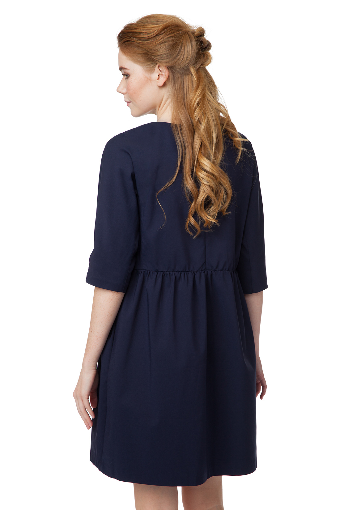 Платье оригинального кроя (арт. baon B457020), размер L, цвет синий Платье оригинального кроя (арт. baon B457020) - фото 2