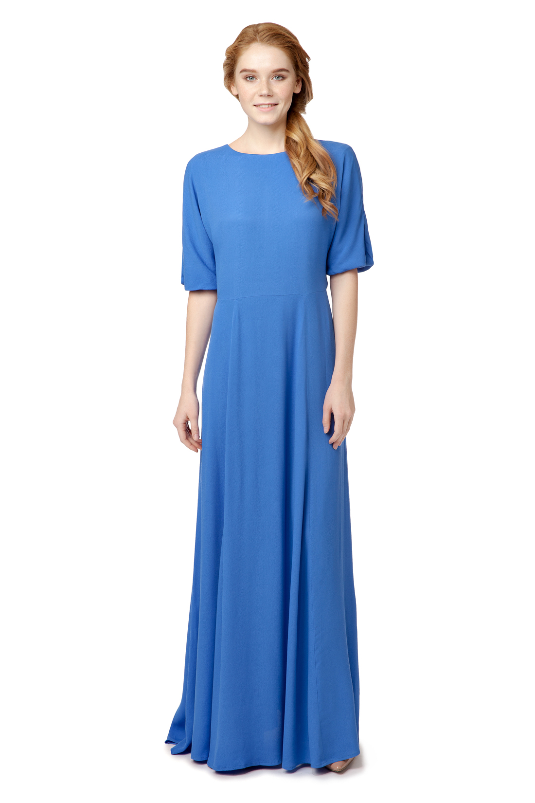 Платье с вырезом на спине (арт. baon B457025), размер S, цвет синий Платье с вырезом на спине (арт. baon B457025) - фото 5