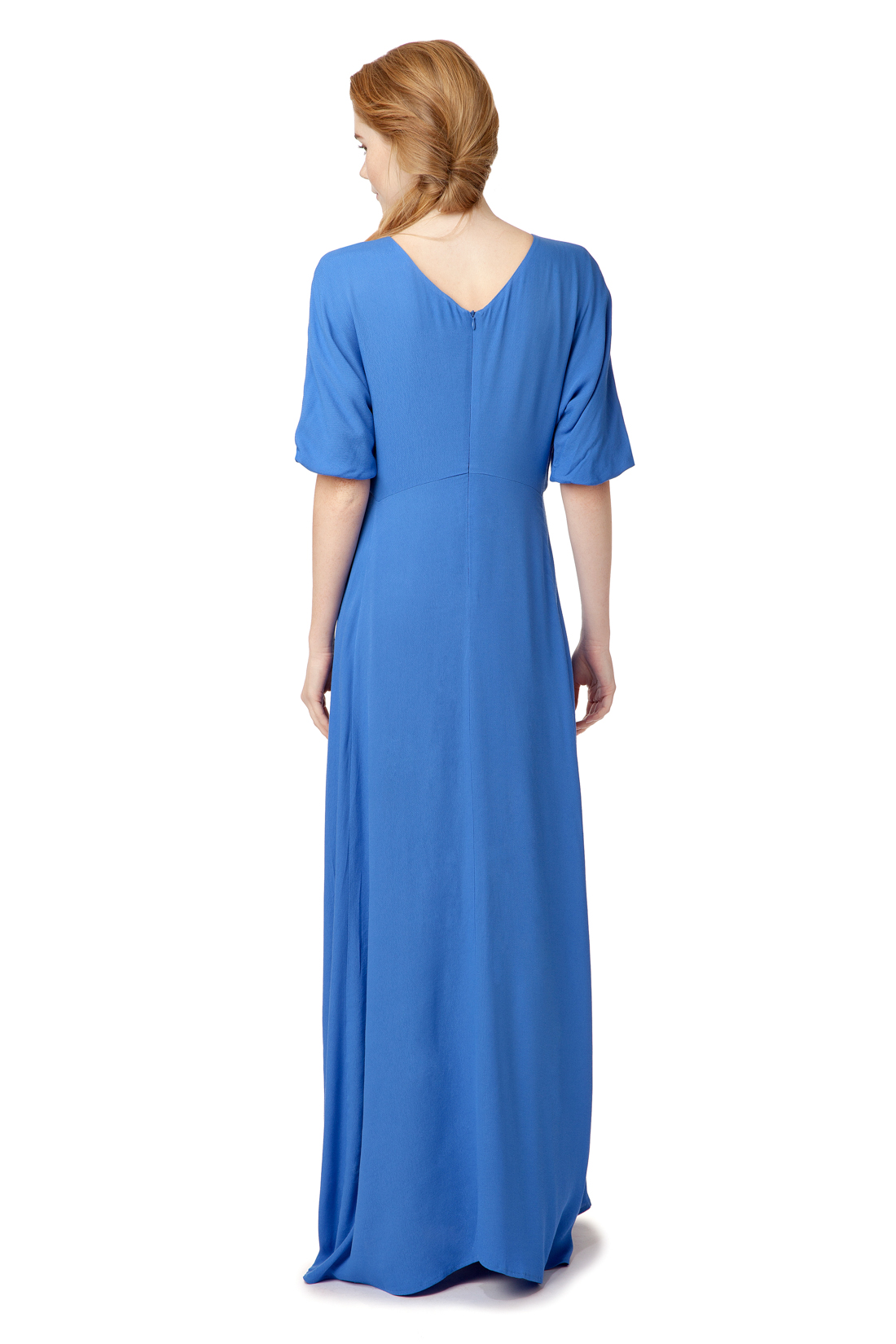 Платье с вырезом на спине (арт. baon B457025), размер S, цвет синий Платье с вырезом на спине (арт. baon B457025) - фото 2
