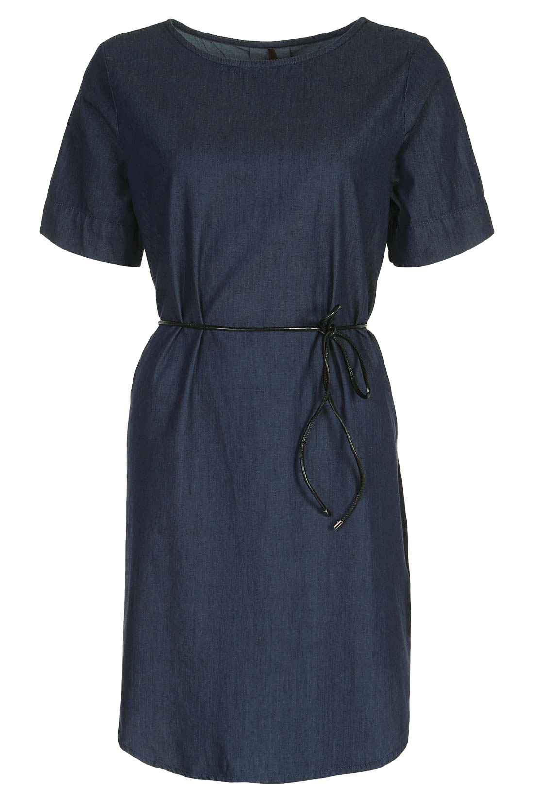 Платье из денима-шамбри (арт. baon B457027), размер XXL, цвет navy denim#синий Платье из денима-шамбри (арт. baon B457027) - фото 4