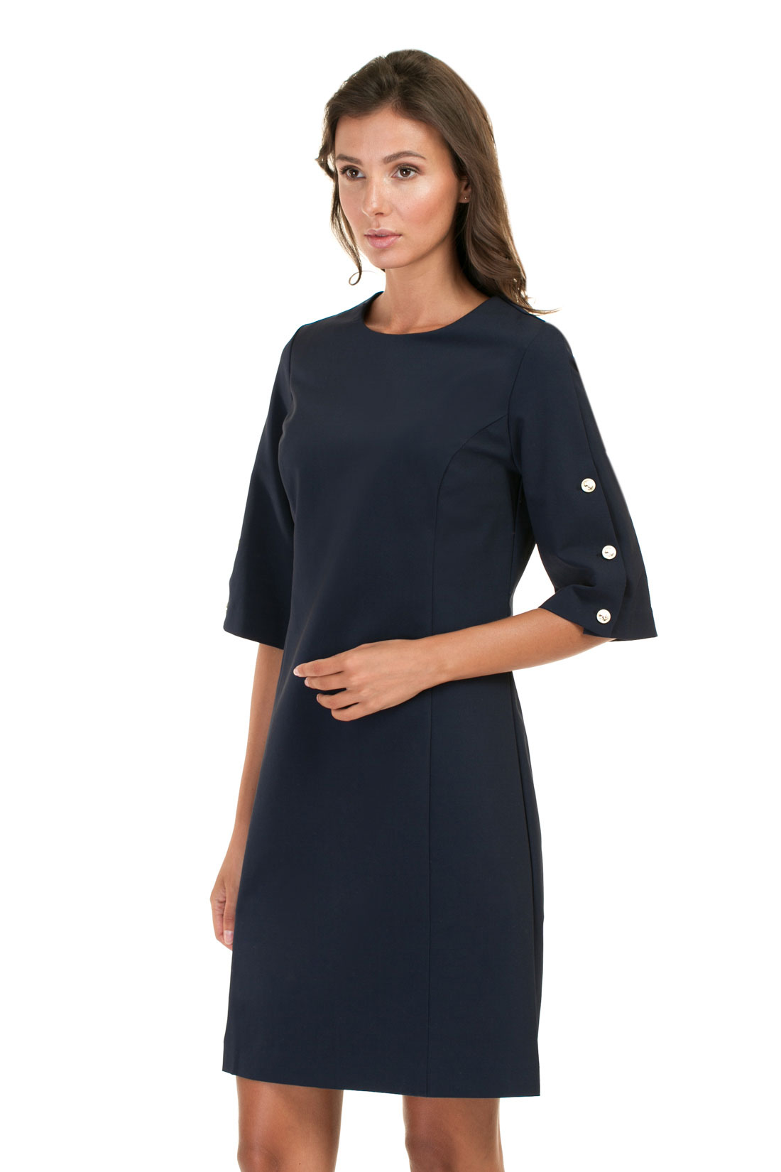 Платье с широкими рукавами (арт. baon B457032), размер XL, цвет синий Платье с широкими рукавами (арт. baon B457032) - фото 5