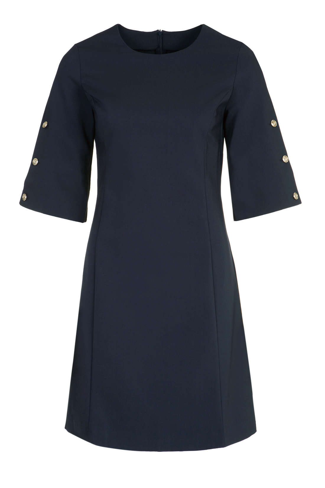 Платье с широкими рукавами (арт. baon B457032), размер XL, цвет синий Платье с широкими рукавами (арт. baon B457032) - фото 4