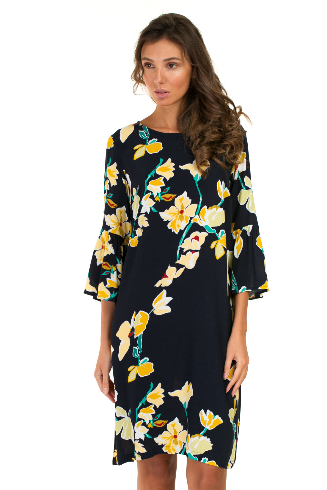 Платье с графичным цветочным принтом (арт. baon B457041), размер 3XL Платье с графичным цветочным принтом (арт. baon B457041) - фото 5