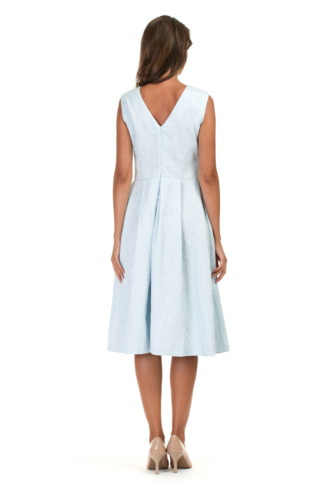 Платье из жаккардового материала (арт. baon B457063), размер XS, цвет белый Платье из жаккардового материала (арт. baon B457063) - фото 2