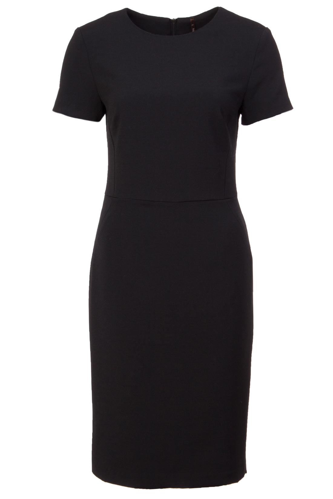 Приталенное чёрное платье (арт. baon B457072), размер L, цвет черный Приталенное чёрное платье (арт. baon B457072) - фото 4