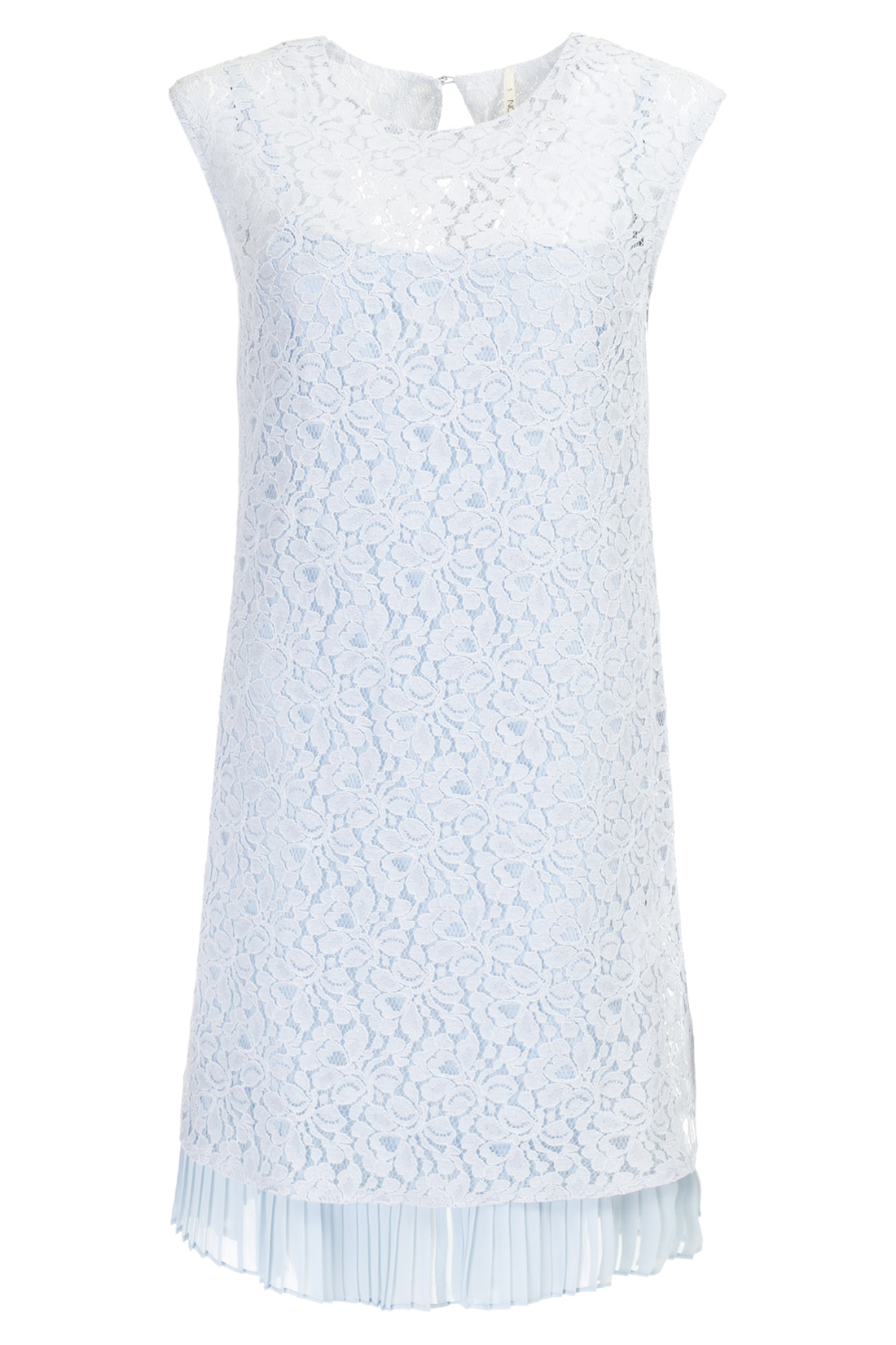 Платье из гипюра (арт. baon B457075), размер M, цвет голубой Платье из гипюра (арт. baon B457075) - фото 3