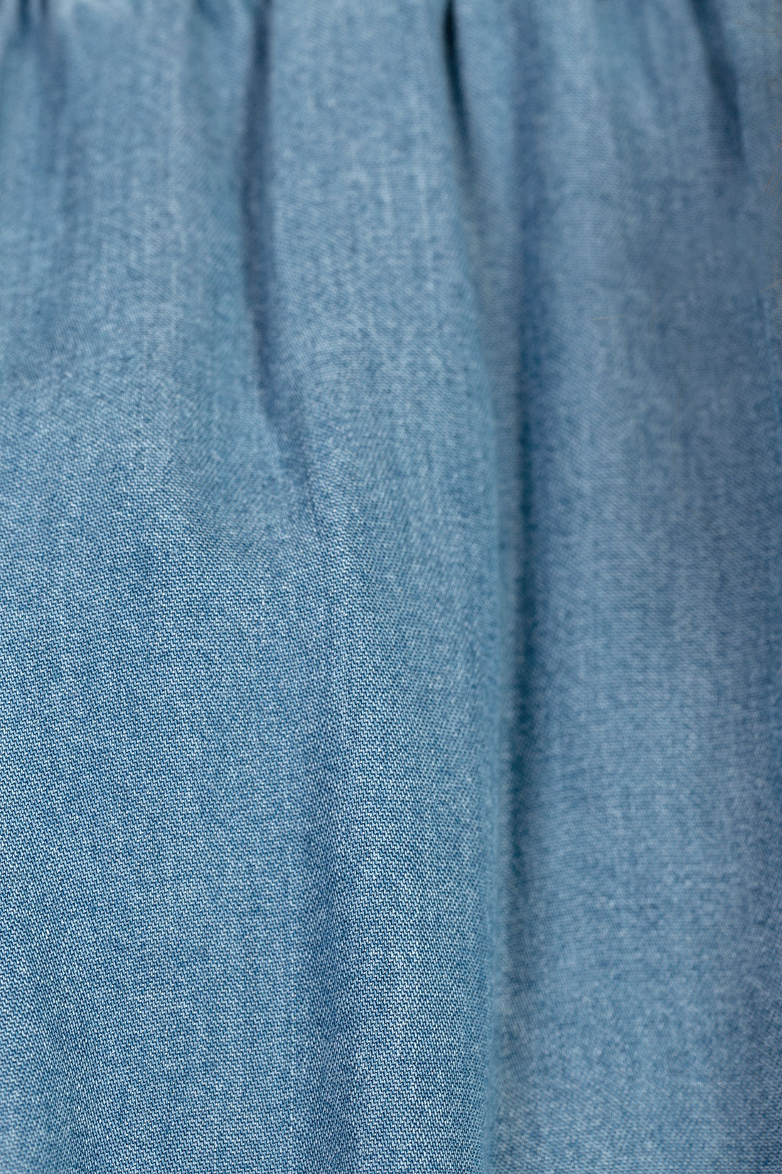 Платье с открытыми плечами из денима (арт. baon B457076), размер M, цвет light blue denim#голубой Платье с открытыми плечами из денима (арт. baon B457076) - фото 4