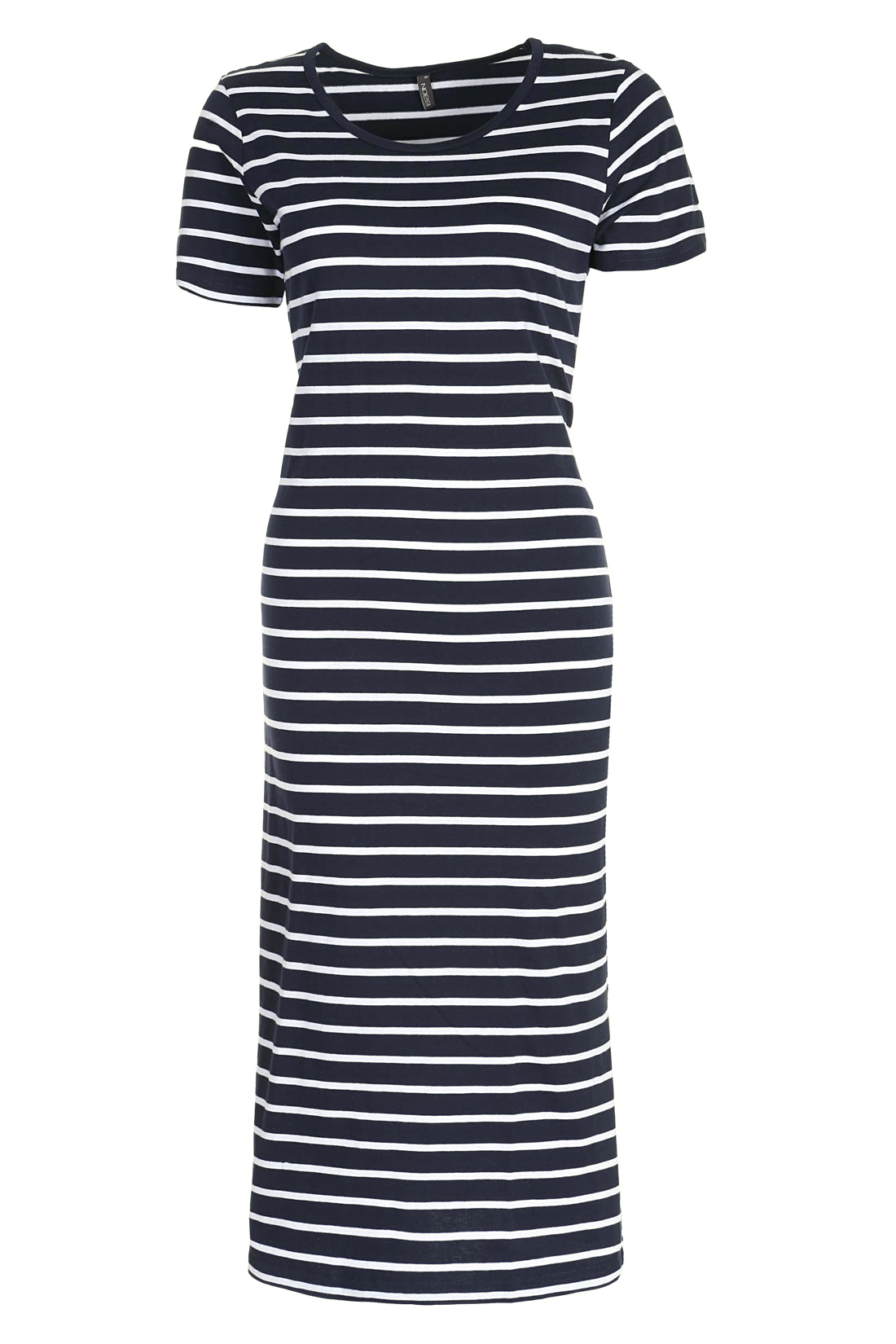 Платье-миди в морскую полоску (арт. baon B457099), размер XXL, цвет dark navy striped#синий Платье-миди в морскую полоску (арт. baon B457099) - фото 4