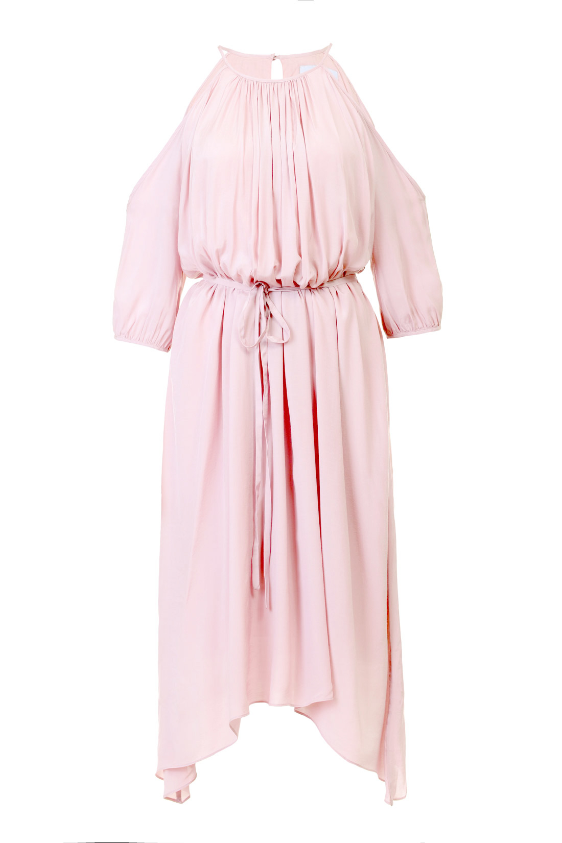 Платье-туника с открытыми плечами (арт. baon B457105), размер XL, цвет розовый Платье-туника с открытыми плечами (арт. baon B457105) - фото 3