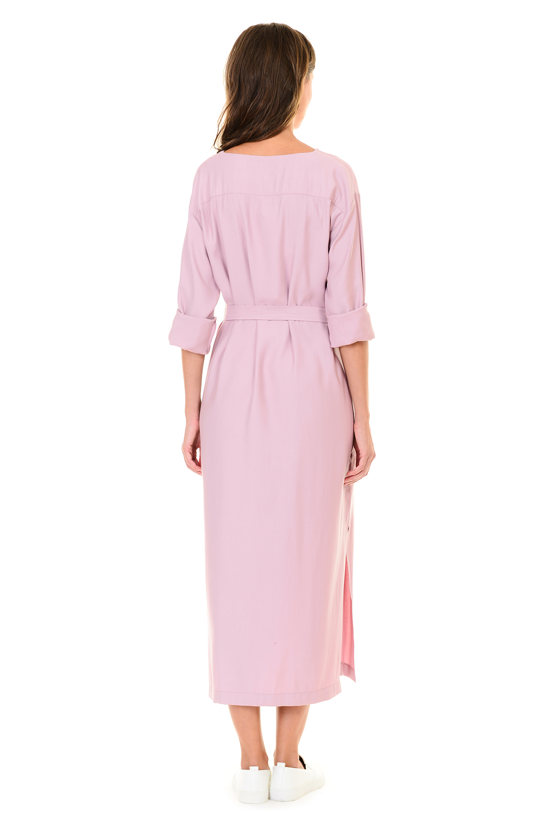 Платье с запахом (арт. baon B457106), размер S, цвет розовый Платье с запахом (арт. baon B457106) - фото 2