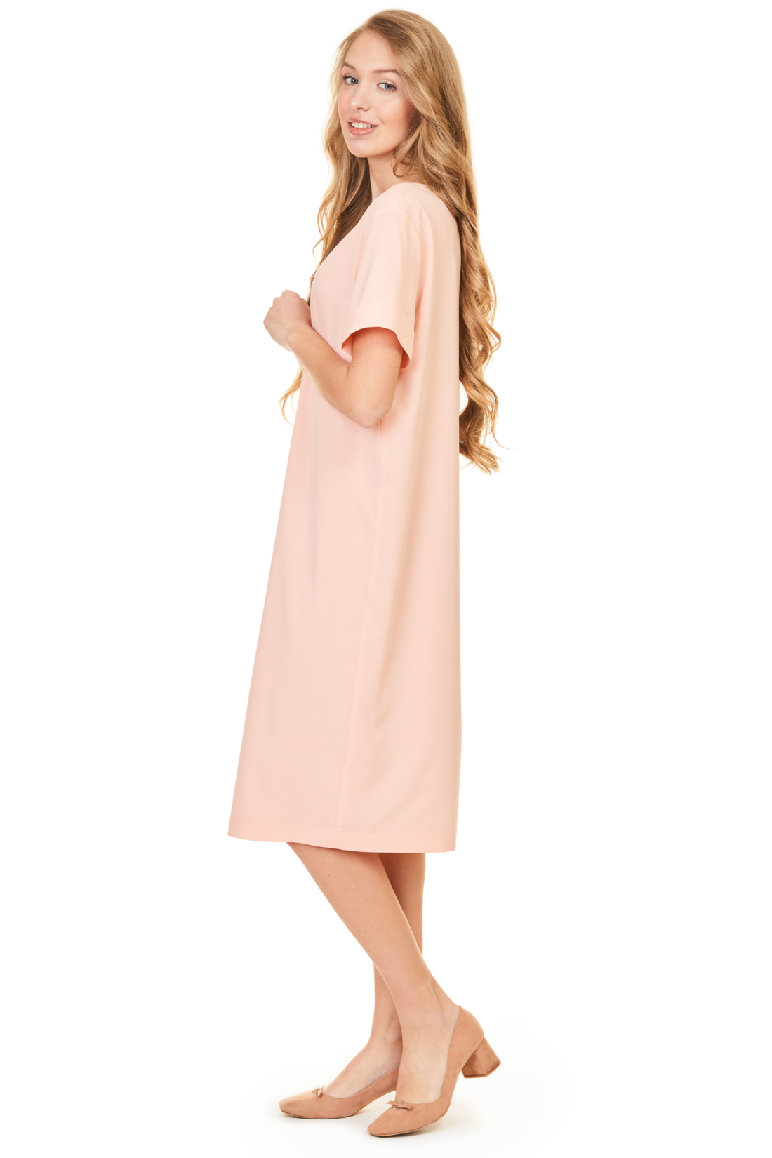 Платье-футболка (арт. baon B457111), размер XS, цвет розовый Платье-футболка (арт. baon B457111) - фото 5