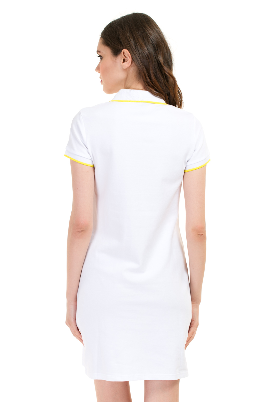Платье-поло (арт. baon B457201), размер L, цвет белый Платье-поло (арт. baon B457201) - фото 2