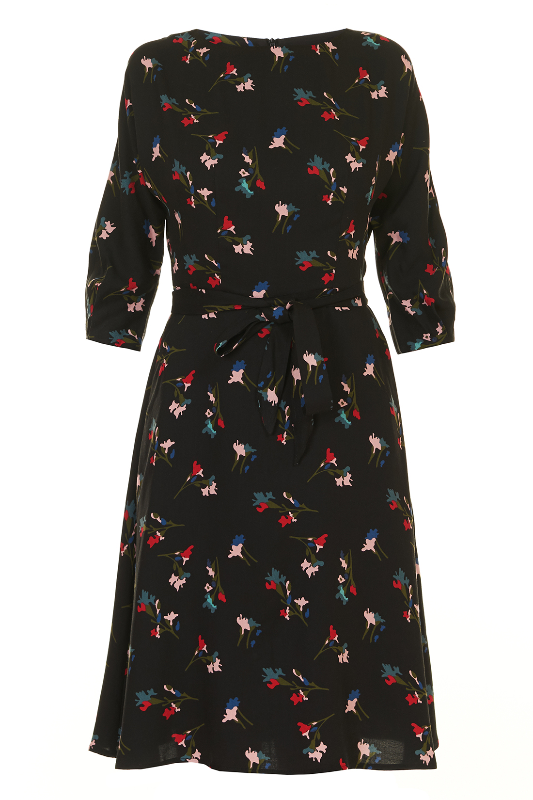 Платье с цельнокроенными рукавами и поясом (арт. baon B457504), размер XL, цвет черный Платье с цельнокроенными рукавами и поясом (арт. baon B457504) - фото 3