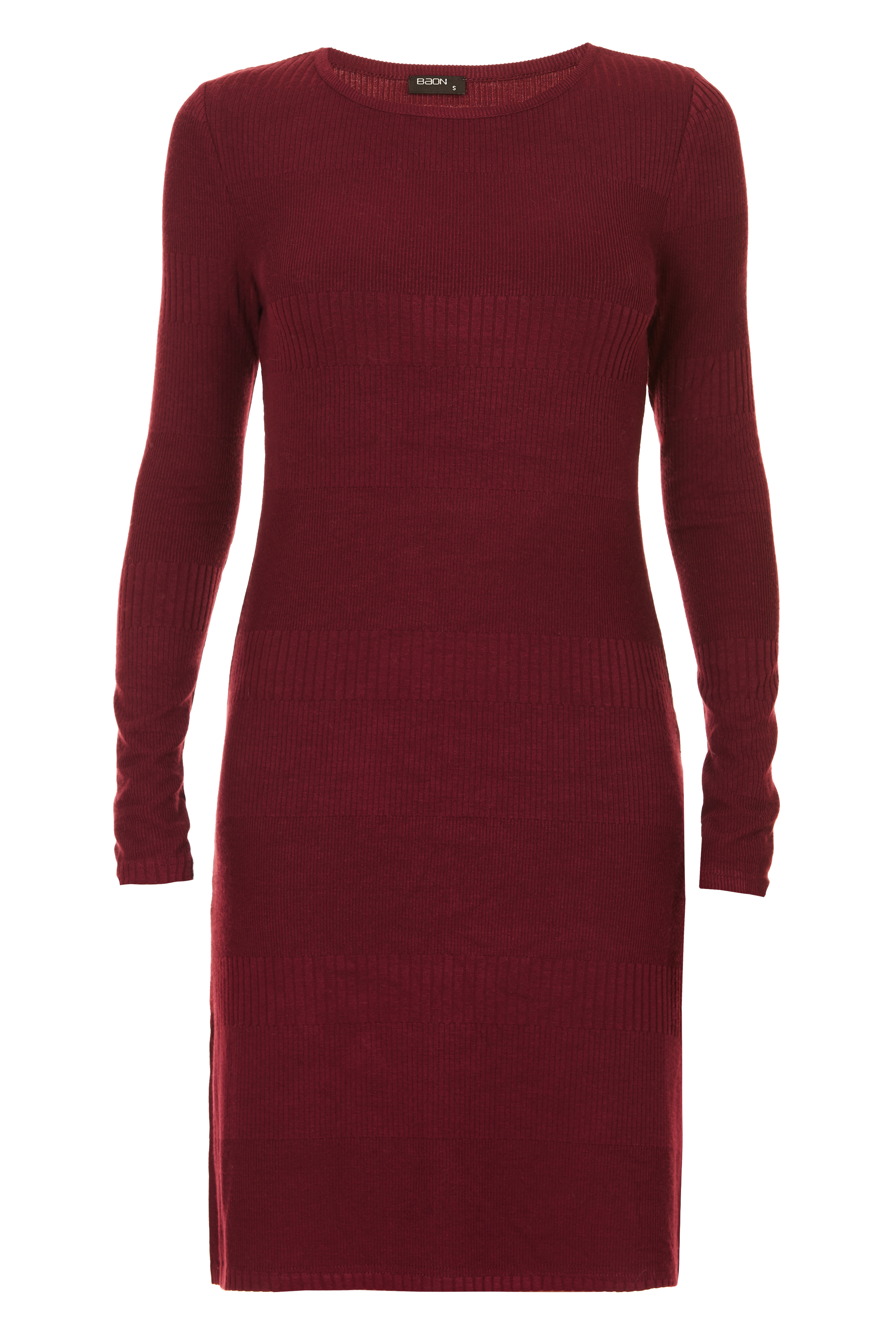Платье из трикотажа с узором (арт. baon B457555), размер L, цвет красный Платье из трикотажа с узором (арт. baon B457555) - фото 3