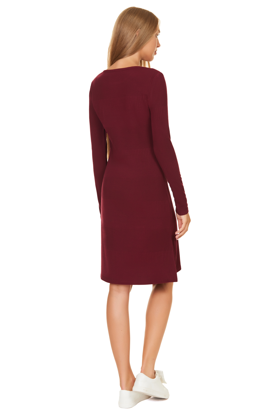 Платье из трикотажа с узором (арт. baon B457555), размер L, цвет красный Платье из трикотажа с узором (арт. baon B457555) - фото 2