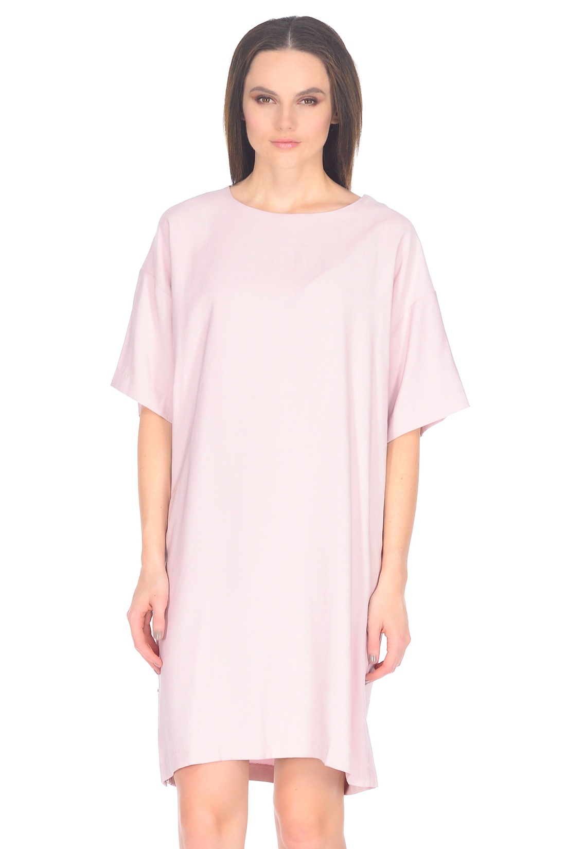 Свободное платье с кнопками (арт. baon B458011), размер XXL, цвет розовый Свободное платье с кнопками (арт. baon B458011) - фото 3