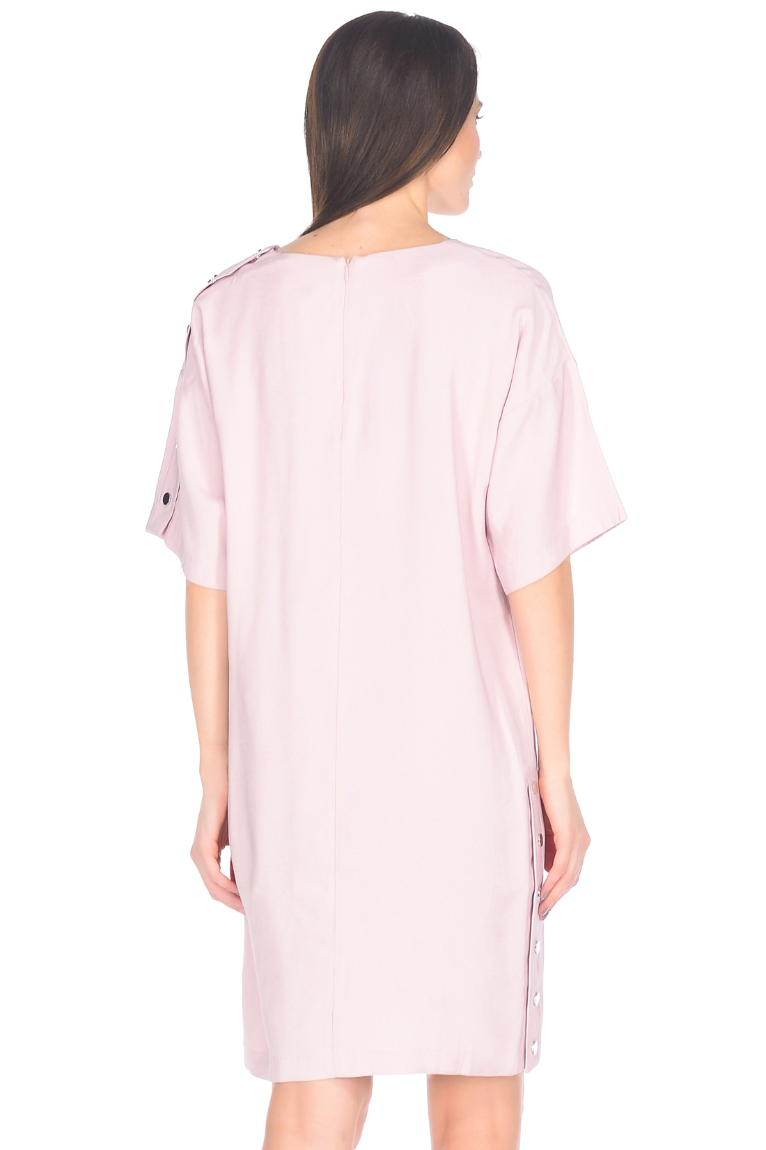 Свободное платье с кнопками (арт. baon B458011), размер XXL, цвет розовый Свободное платье с кнопками (арт. baon B458011) - фото 2