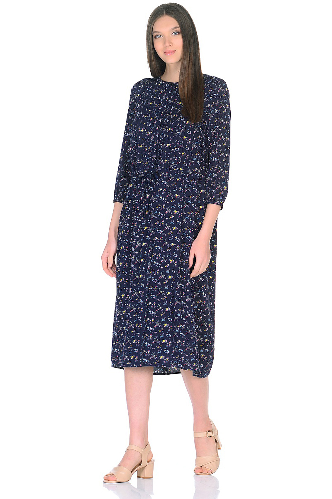 Платье с мелким цветочным рисунком (арт. baon B458013), размер XXL Платье с мелким цветочным рисунком (арт. baon B458013) - фото 1